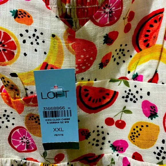 PETITE FRUIT SALAD PEPLUM CAMI - Picture 3 of 6